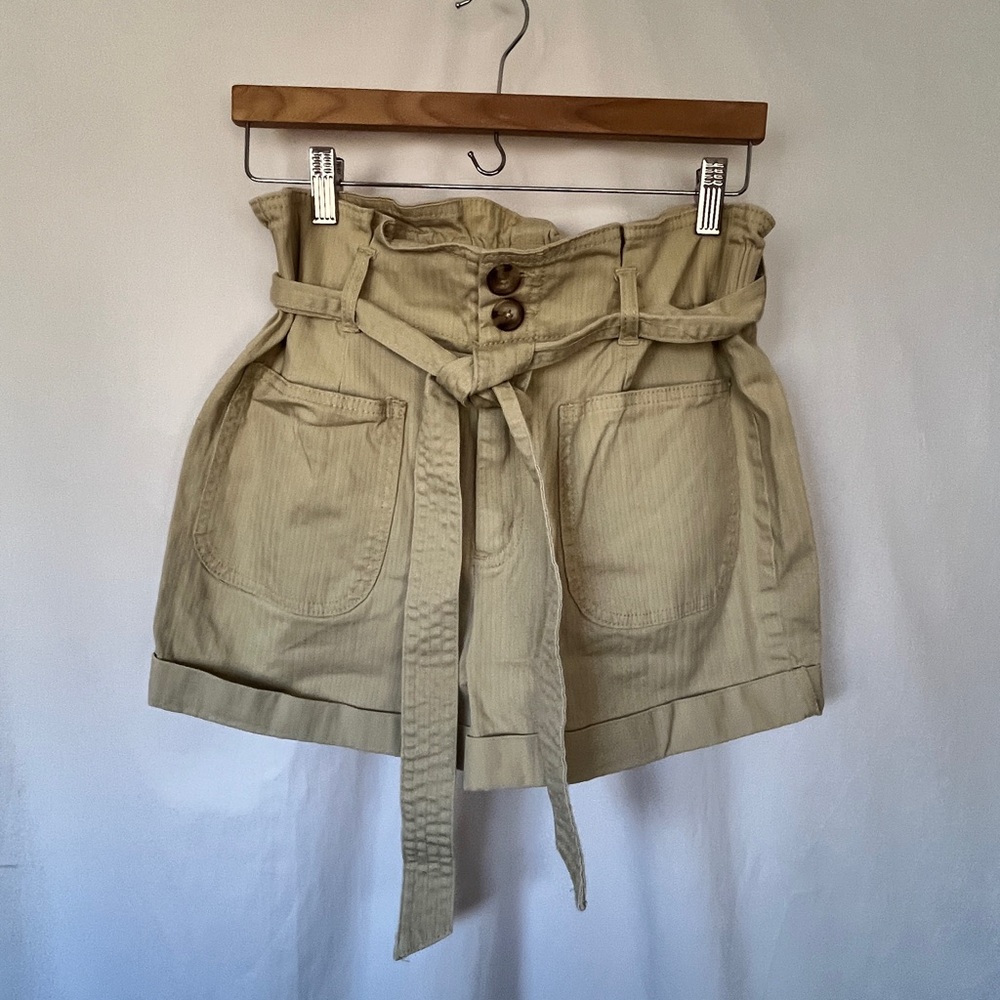 Forever 21 Tan High Waist Shorts with Belt